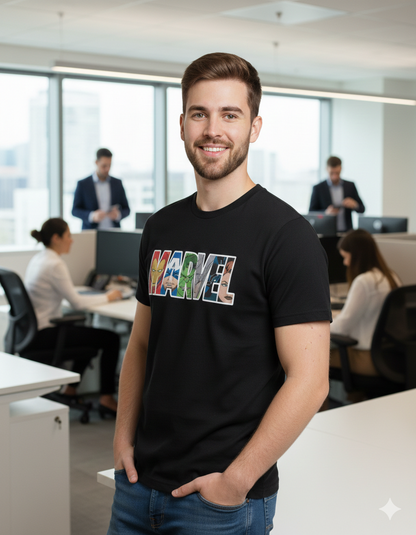 Men’s Regular Fit Minimal Print Cotton T-Shirt